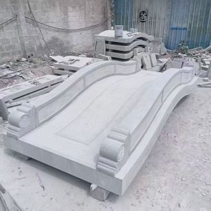 濮阳 芝麻灰花岗岩园林景观 小石桥