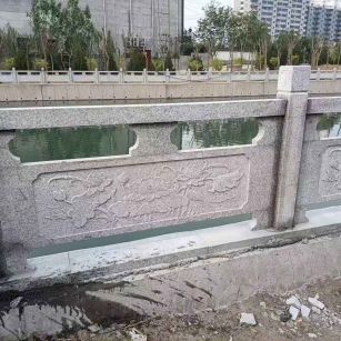 濮阳 芙蓉白大花桥梁、河道，石材栏杆、围栏、护栏