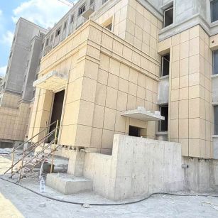 濮阳 黄金麻干挂，工地实拍
