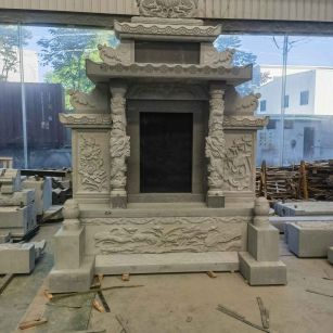 濮阳 芝麻灰高档墓碑、土墓，一套也支持定做