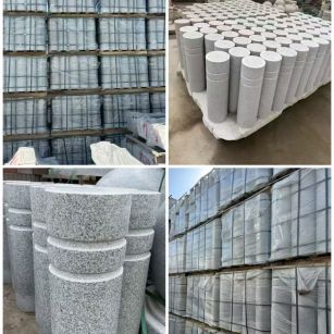 濮阳 芝麻白花岗岩挡车柱、隔离柱多少钱