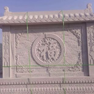 濮阳 芝麻白花岗岩屏风，照壁，影壁