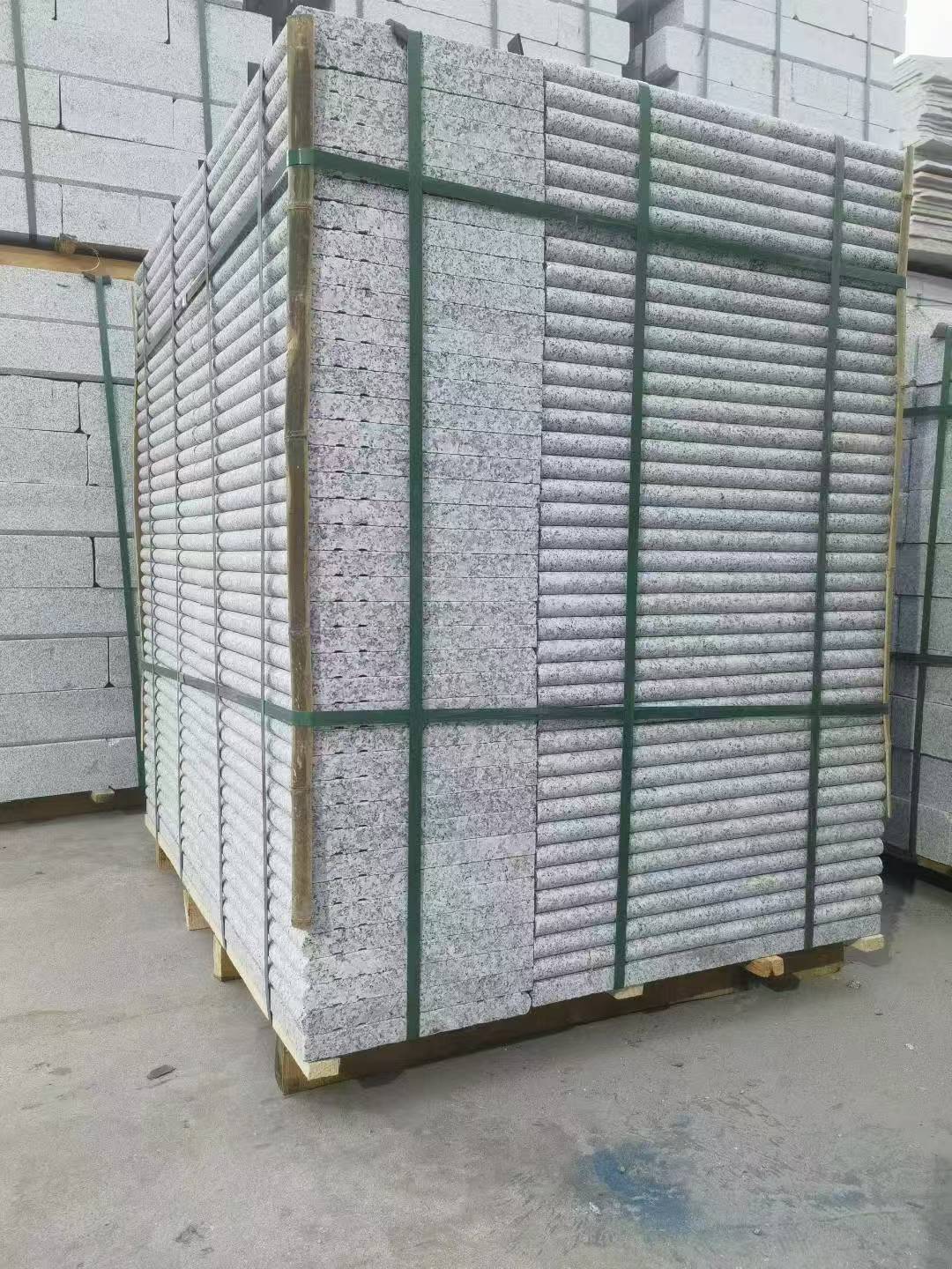 濮阳 芙蓉白3公分厚磨圆边、拉槽，楼梯踏步