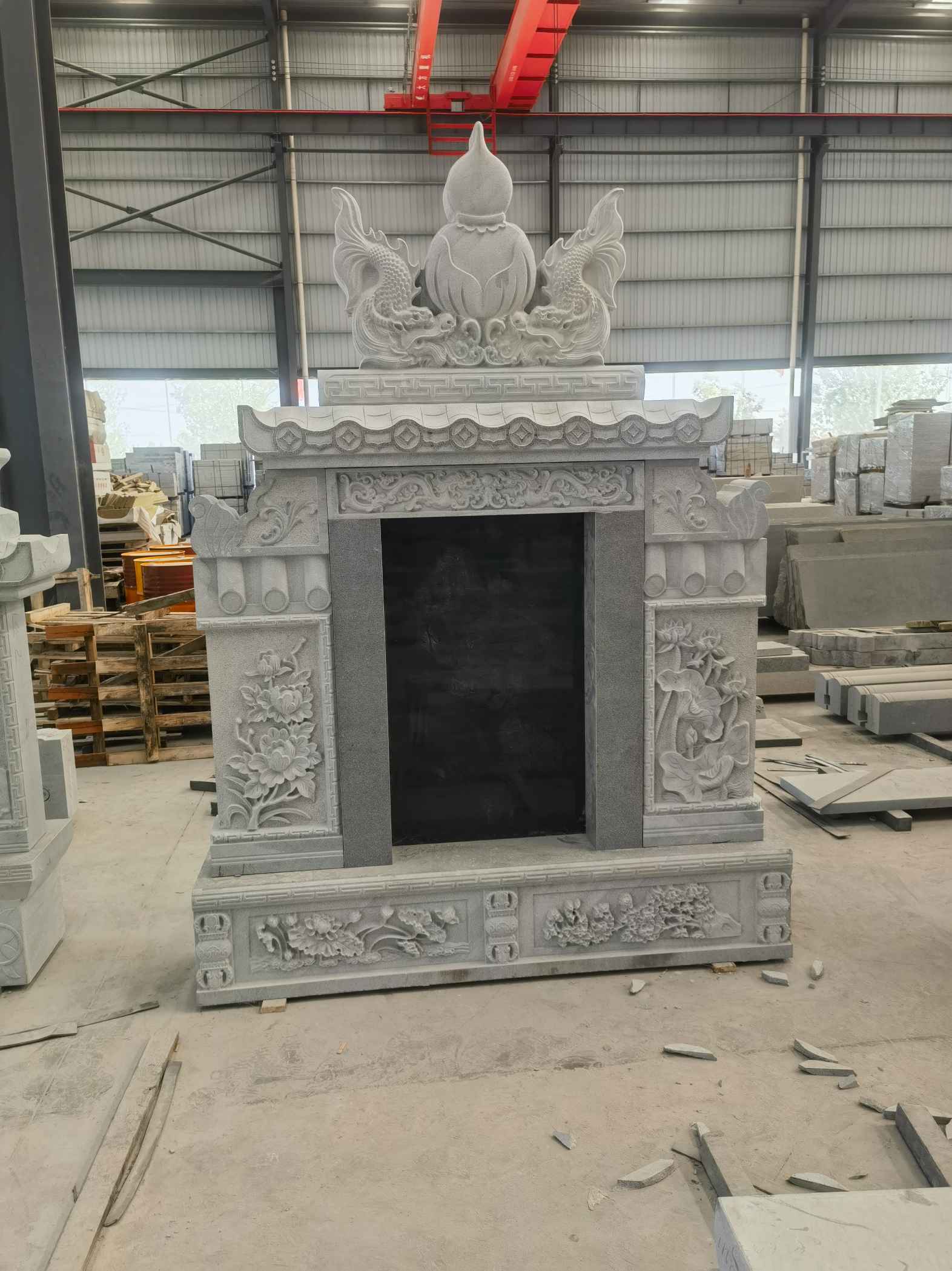 濮阳 芝麻灰高档墓碑、土墓，一套也支持定做