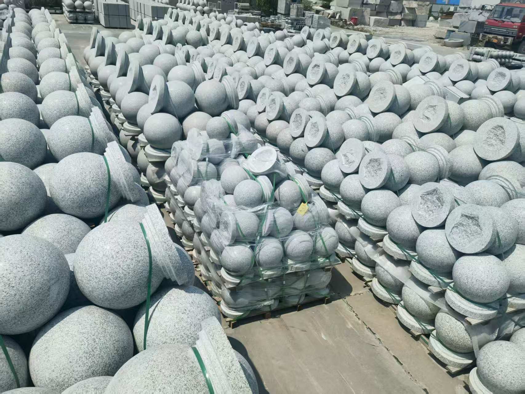 濮阳 花岗岩实心圆球，石球，挡车球，挡车石，车止石，路障石。